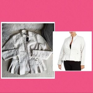 ❄️NWT❄️ XL Faux Leather Peplum Jacket